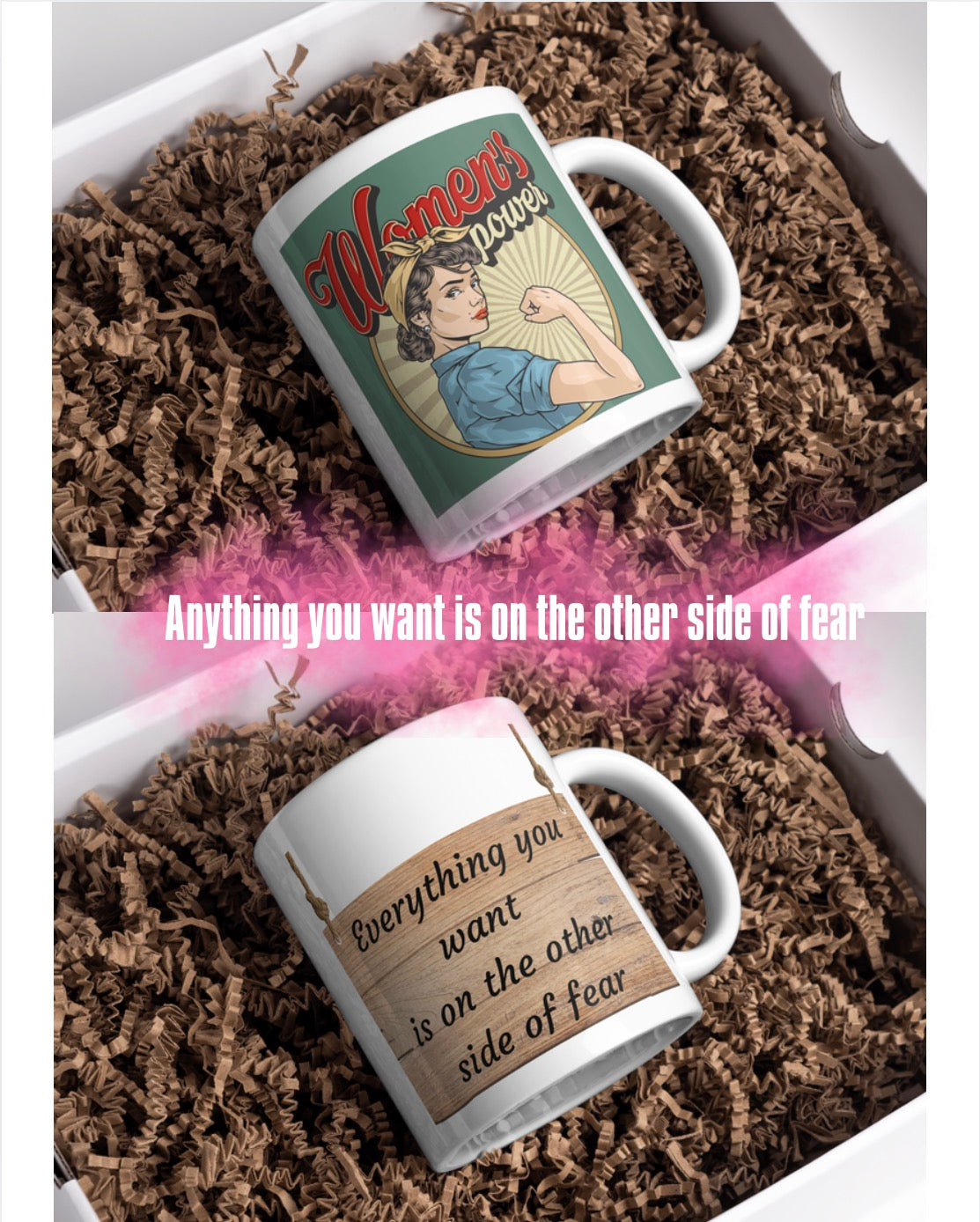 Everything you want is on the other side of fear - Special Edition Women Empowering Mug.