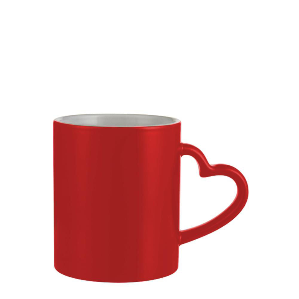 Your Personalized Mug (printable) Red semi-gloss Heart Mug Changing Color 11oz