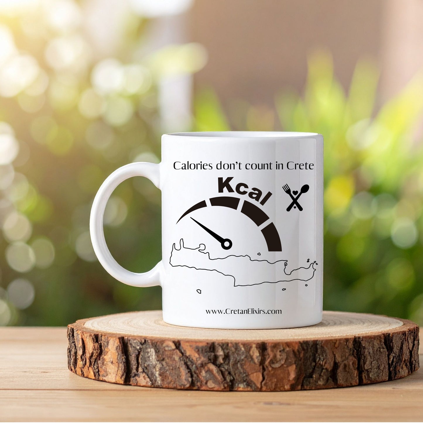 Cretan Memories Mug Calories don't count