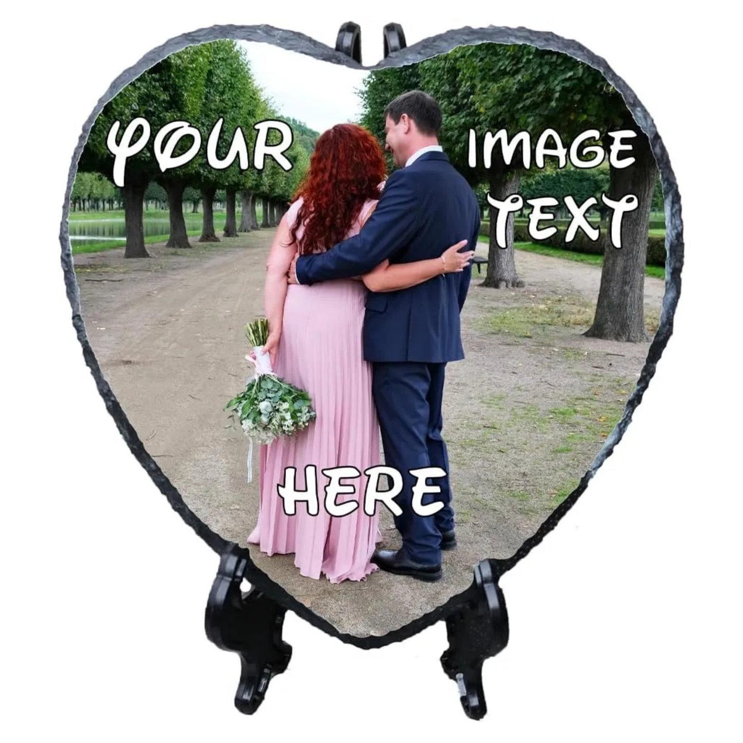 Printable Heart Photo Slate Rock