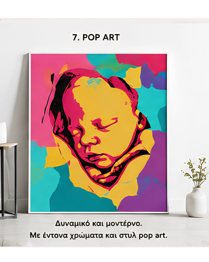 Ultrasound Memory Art | Custom Baby Sonogram Poster | Metal Print Pop Art