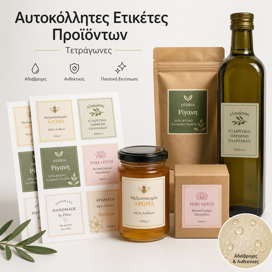 autokollites tetragones etiketes