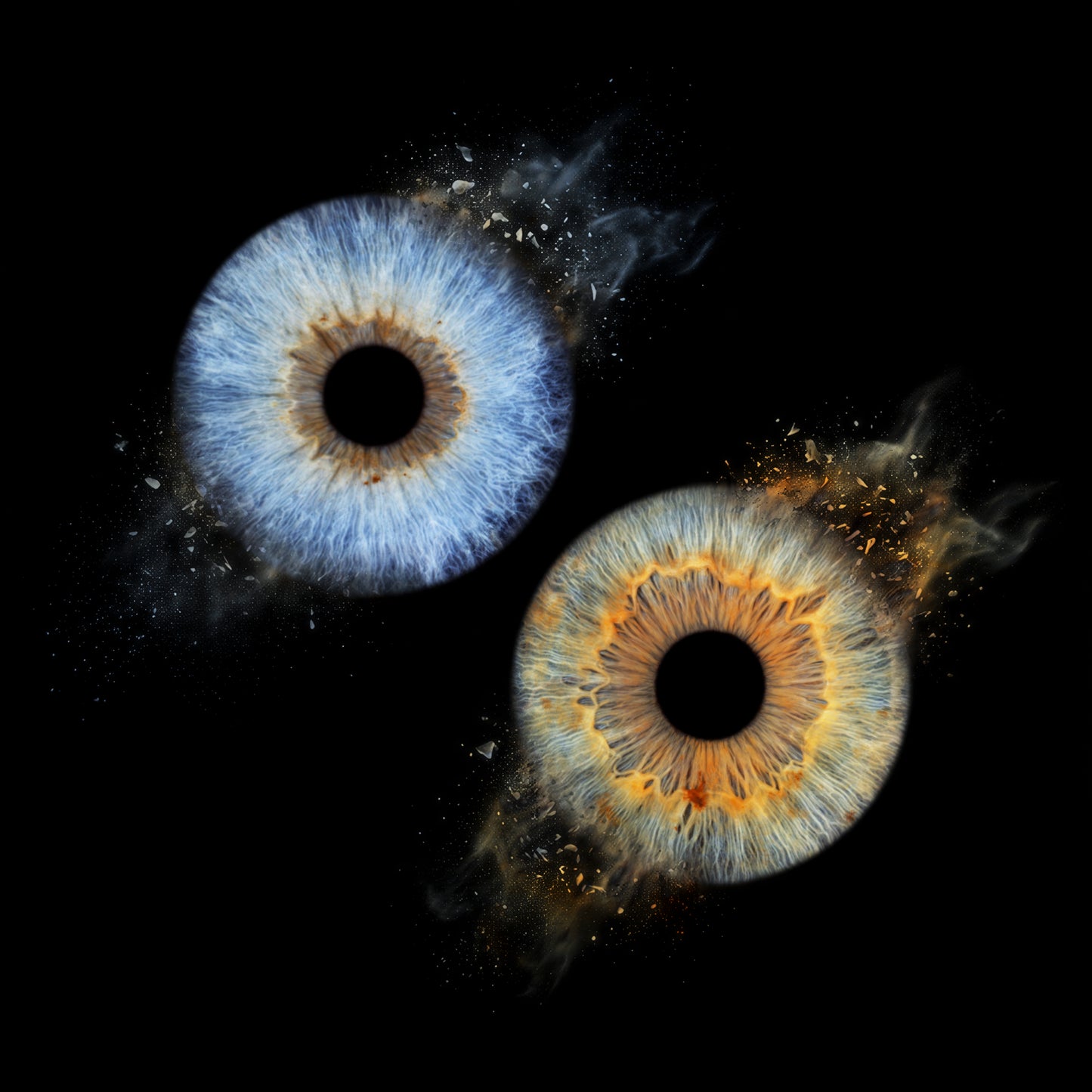 Double Iris Photography Metal Poster Smoke
