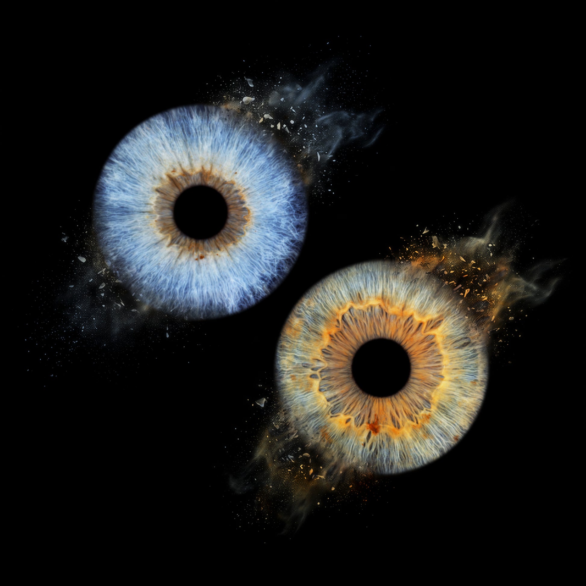 Double Iris Photography Metal Poster Smoke