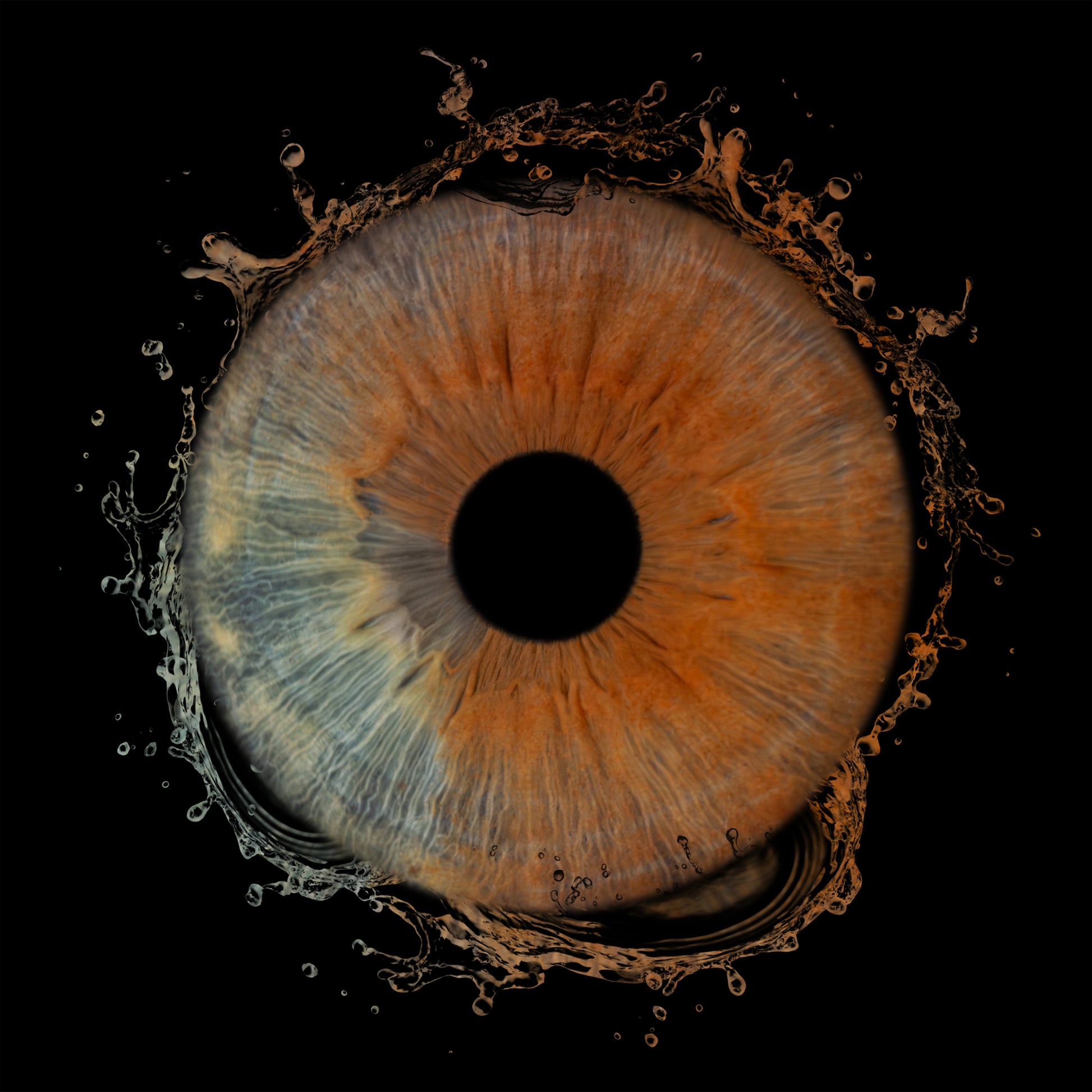 Single Iris Photography Metal Poster Splash-3