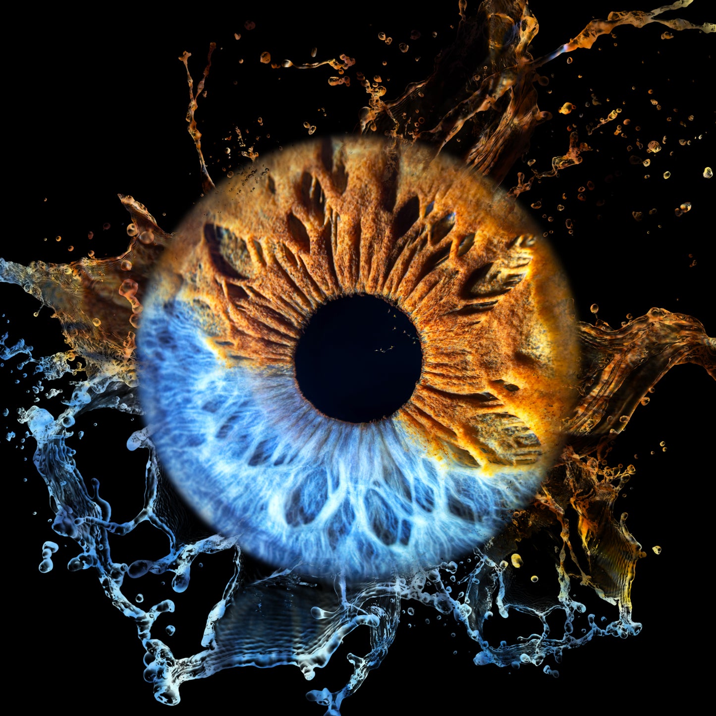 Double Iris Photography Metal Poster Splash-03